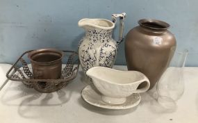 Group of Pottery and Decor