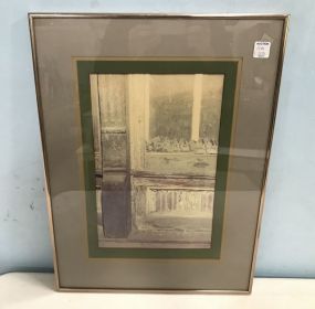 Print of Store Window in Alligator Mississippi Signed