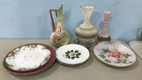 Hand Painted Plates and Vases