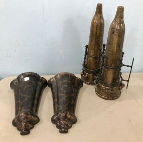 Four Decorative Wall Sconces