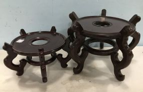 Two Oriental Style Plant Stands