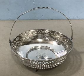 Sterling Ornate Handled Basket