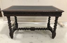Antique Barley Twist Library Table