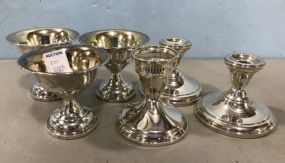 Weighted Sterling Cups and Candle Holders