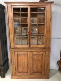 Antique Bookcase Corner Cabinet