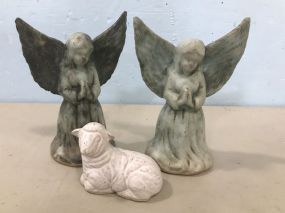 Peter's Pottery Angels and Sheep