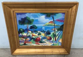 Seaside Oil Painting Framed