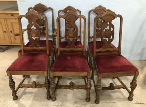 Six Vintage Depression Era Dinning Chair