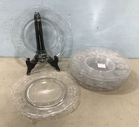 Rose Point Glass Plates