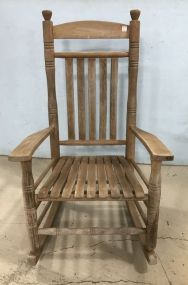 Outdoor Wood Arm Rocker