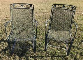 Pair of Wrought Iron Rocking Chairs