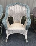 Large Wicker Woven Arm Chair