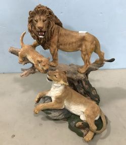 Resin Lion Family Statue