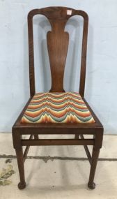 Vintage Oak Queen Anne Side Chair