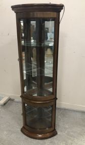 Two Door Corner Curio Display Cabinet