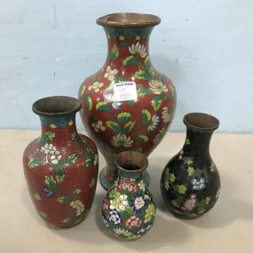 Four Cloisonne Decorative Vases