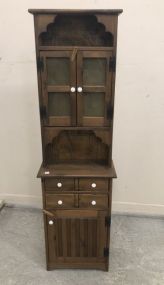 Vintage Primitive Style Small Display Cabinet
