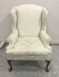 Upholstered Queen Anne Wing Back Chair