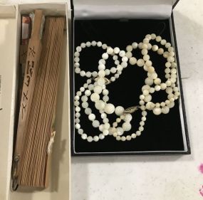 Pair of Marble Beaded Necklaces