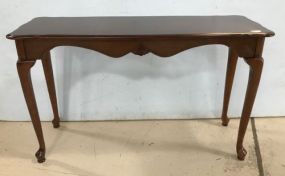 Modern Cherry Queen Anne Sofa Table