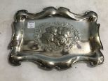 Electroplated Nickel Silver Cherub Tray