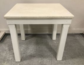 Old Hand Made White Prep Table