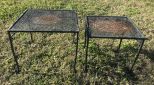 Two Wrought Iron Outdoor Tables