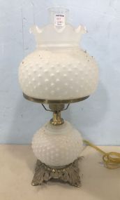 Frosted Glass Hobnail Globe Lamp
