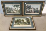 Three Frame Cottage and Church Prints