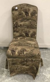 Elephant Fabric Parson's Chair