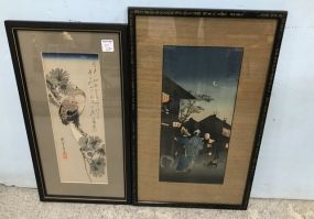 Two Oriental Block Prints