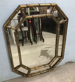 Modern Gold Gilt Polygon Shaped Mirror