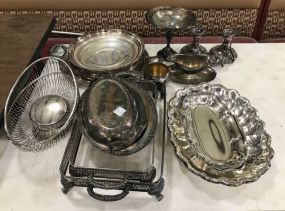 Group of Silver Plate Serving Pieces