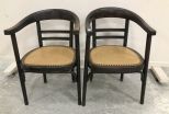 Vintage Oak Club Chairs