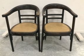 Vintage Oak Club Chairs