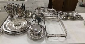 Large Group of Silver Plate Serving Pieces