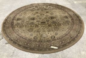 Modern Round Oushak Style Area Rug