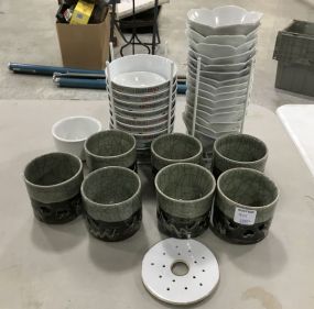 Pottery Dishes and Cups