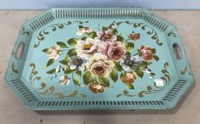 Vintage Hand Painted Serving Tray