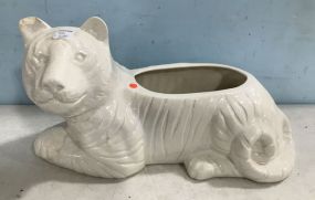 Ceramic White Tiger Planter
