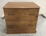 Modern Wood Two Drawer File Cabinet