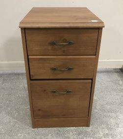 Modern Wood Three Drawer File Cabinet