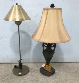 Resin Modern Urn Lamp and Pole Metal Lamp