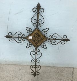Ornate Metal Cross Wall Plaque