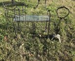 Iron Planters and Vintage Metal Stand