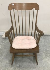 Modern Colonial Style Spindle Back Rocker