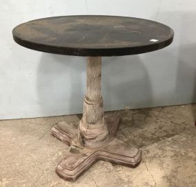 Painted Round Top Pedestal Table
