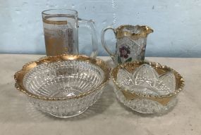 Gold Rim Depression Glassware