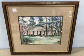 Framed Watercolor of Home
