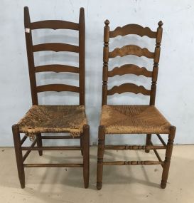 Two Ladder Back Side Chairs